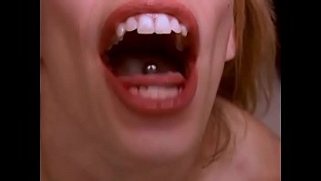 PIGTAILED CUTIE WITH PIERCED TONGUE SWALLOWS CUM   DOES ANYBODY KNOW WHO THIS IS? 30/1000